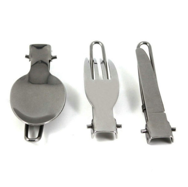 Stainless Steel Fordable Fork Spoon Knife