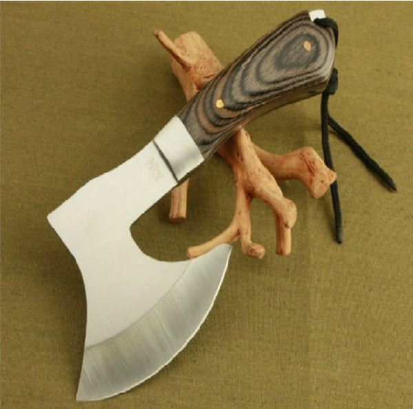 Stainless Steel Camping Axe Wooden Handle