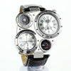 Oversized Case Compass Dual Quartz Watch